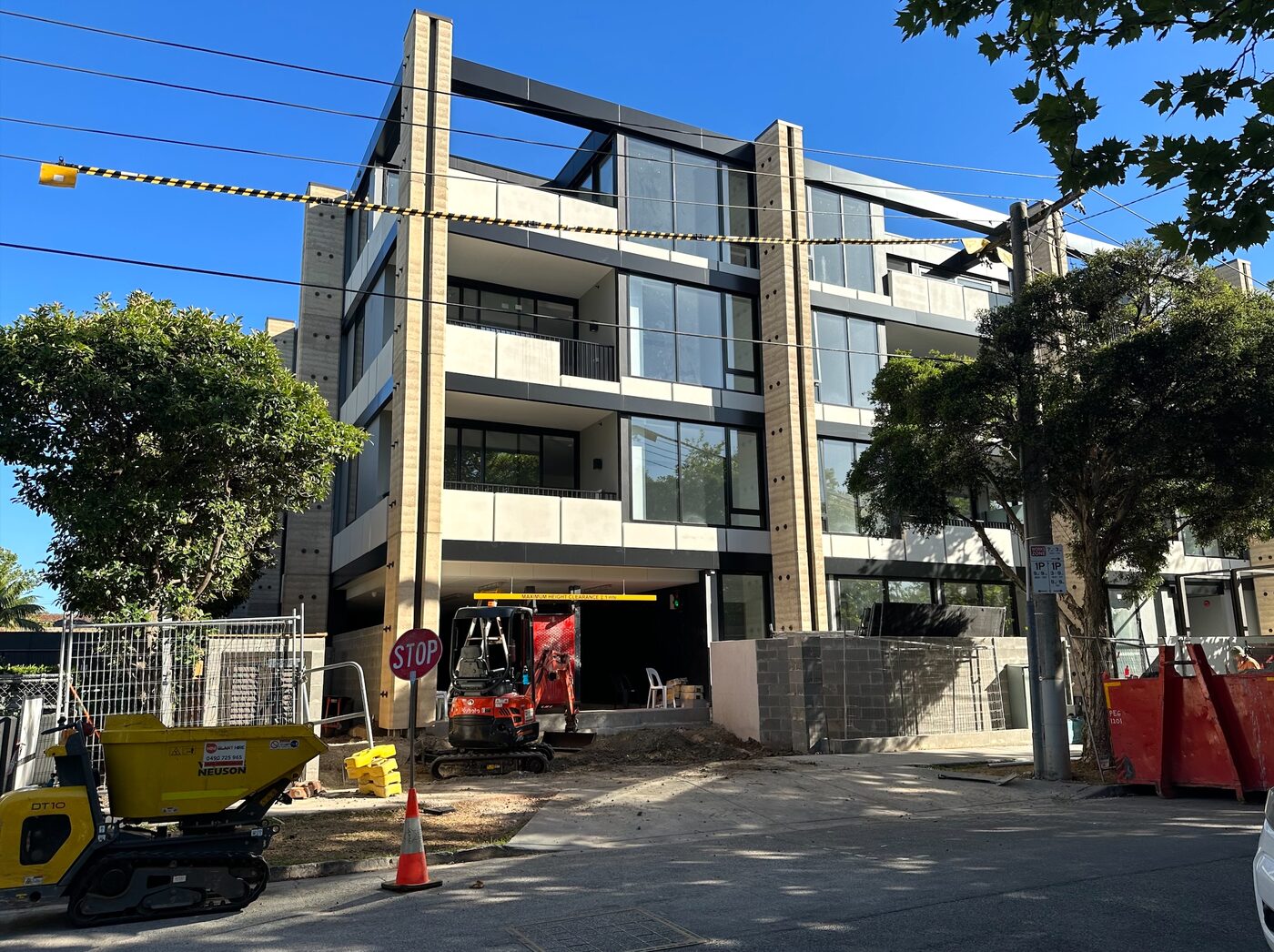 Apartment site excavation