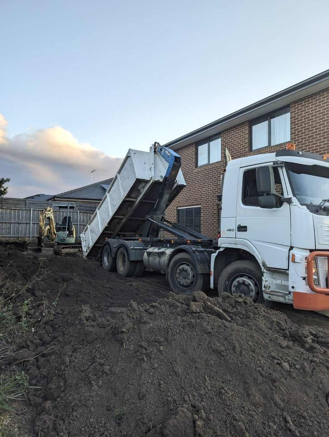 Site cut and trenching progress